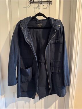 Love Tree Dark Navy Hooded Utility Field Jacket